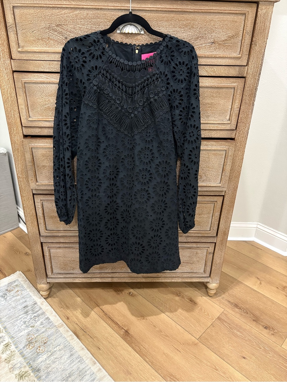 Lilly Pulitzer Black Eyelet Mini Dress size 6
